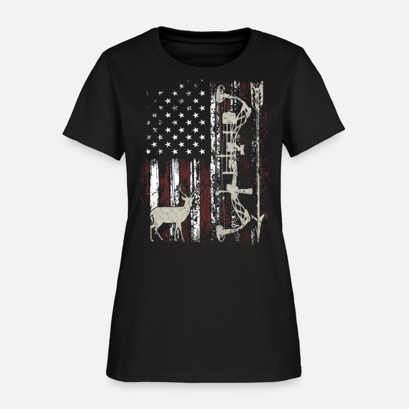 American Flag Bowhunting Bow Archery Deer Hunter