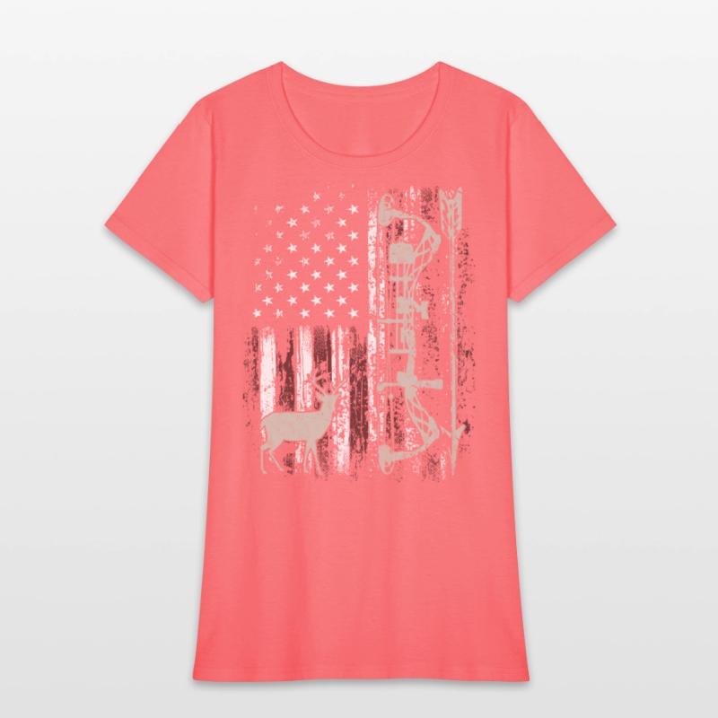 American Flag Bowhunting Bow Archery Deer Hunter