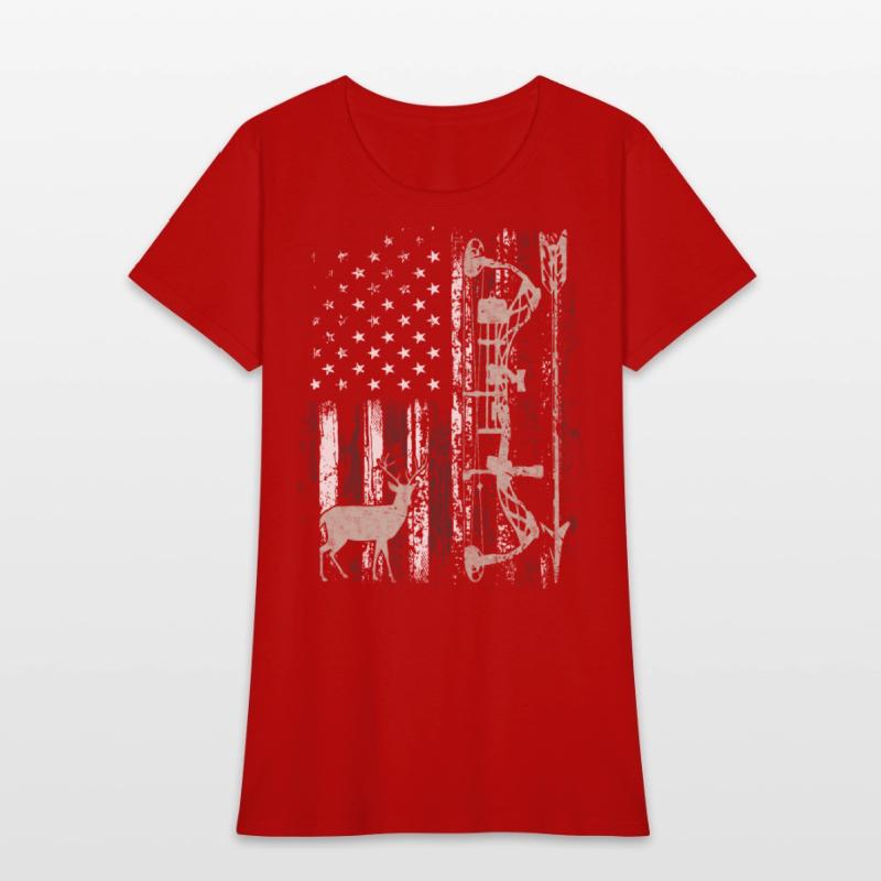 American Flag Bowhunting Bow Archery Deer Hunter