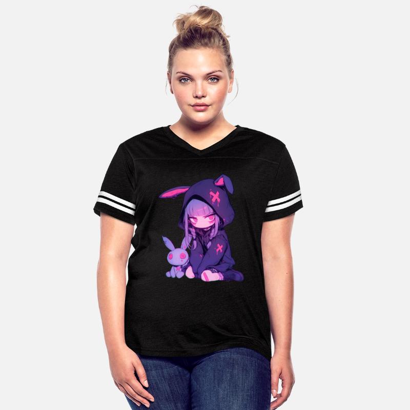 Anime Girl E-Girl Goth Bunny Cute Grunge Edgy