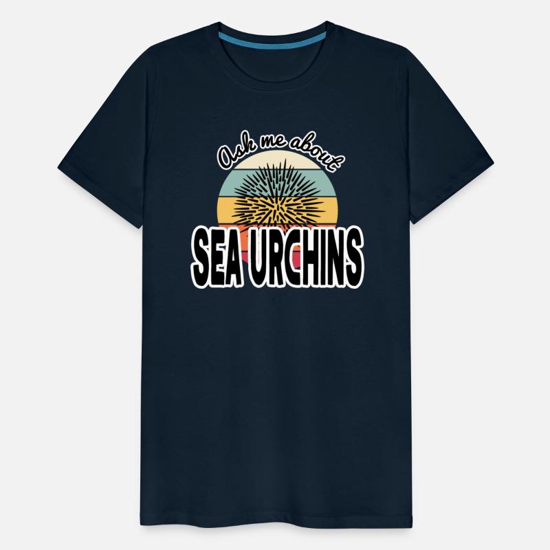 Ask me about sea urchins striped circle
