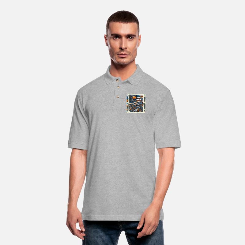 Astronaut and Mountain Adventure Illustration