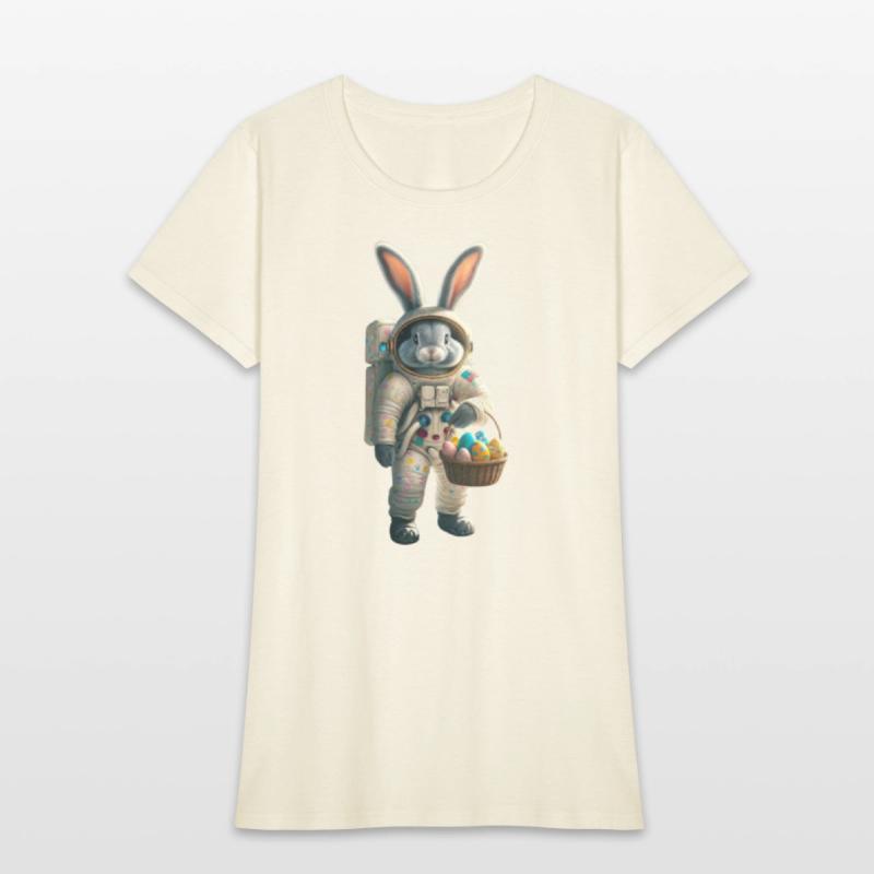 Astronaut Bunny with Easter Eggs