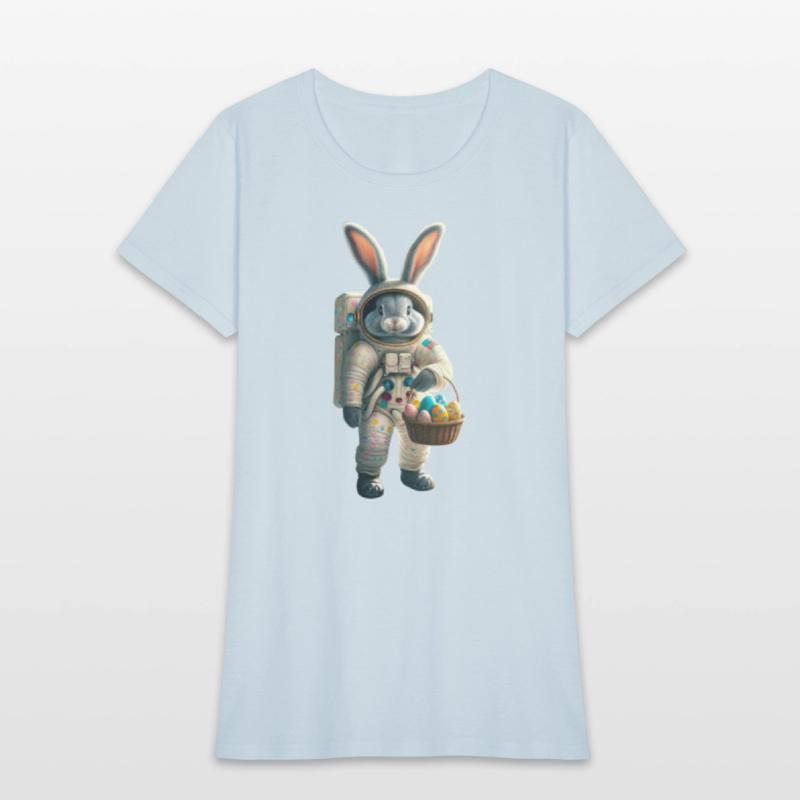 Astronaut Bunny with Easter Eggs