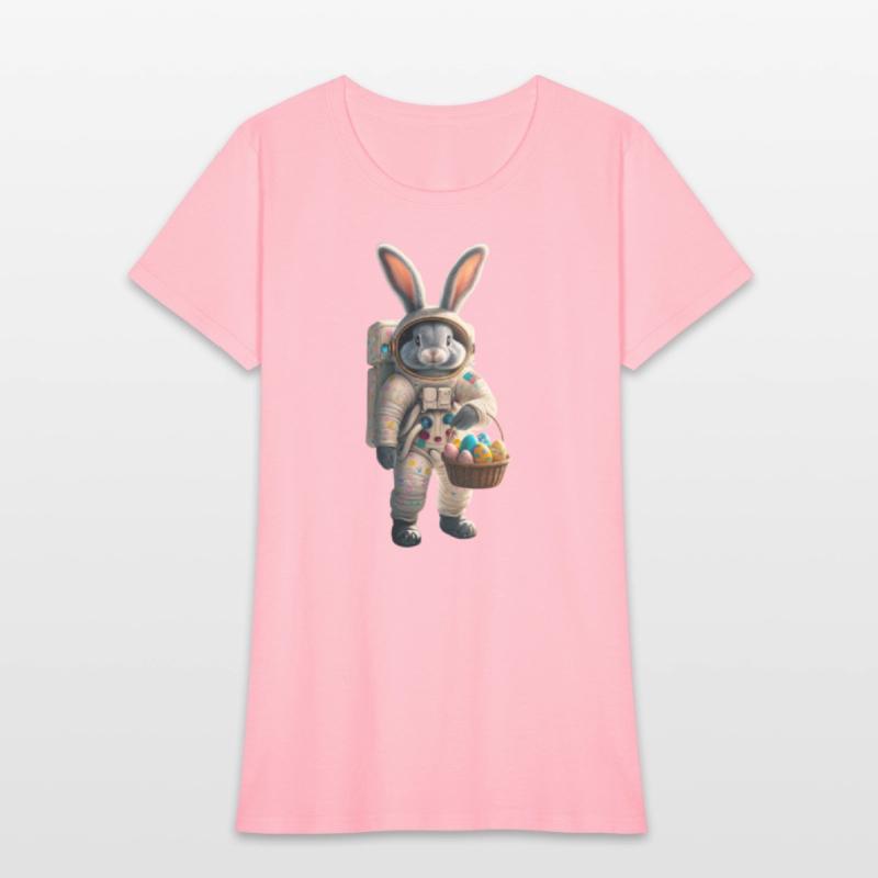 Astronaut Bunny with Easter Eggs