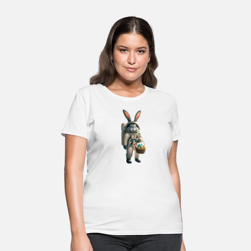 Astronaut Bunny with Easter Eggs