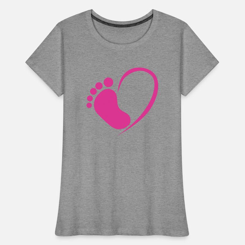 Baby foot heart pink