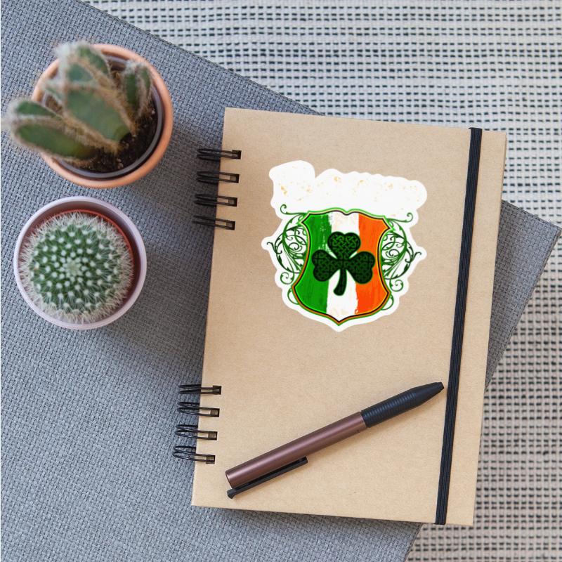 Barry Irish Surname Ireland Flag Shield Shamrock