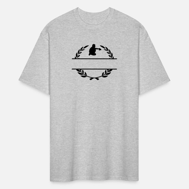 Baseball player catcher in laurel wreath