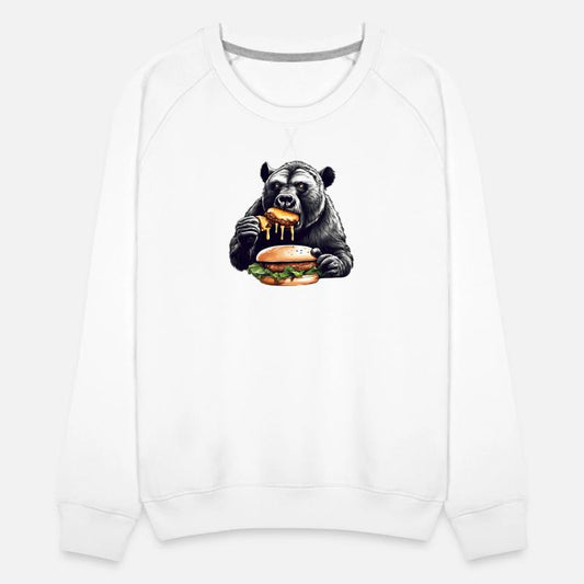 Bear Enjoying Burgers Illustration