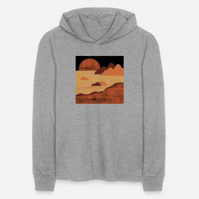 Beautiful landscape with a big moon