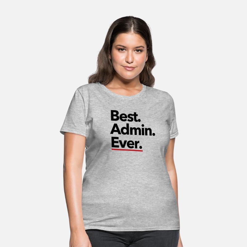 Best. Admin. Ever. - Black Text with Red Accent