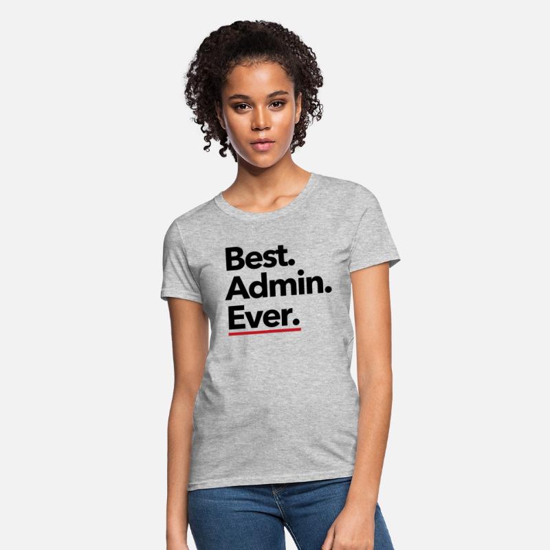 Best. Admin. Ever. - Black Text with Red Accent