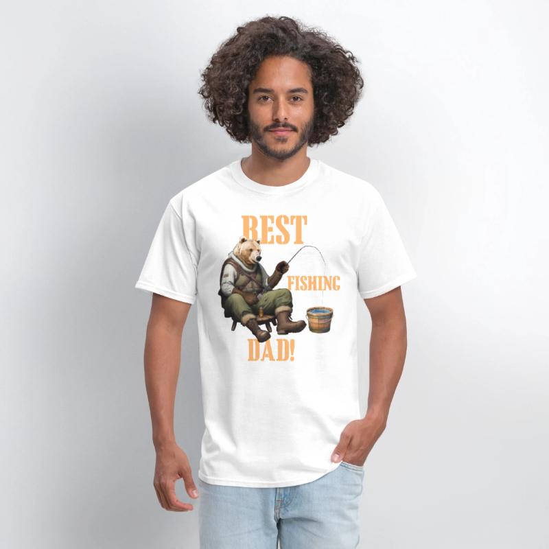 Best Dad Bear fishing 2 in orange