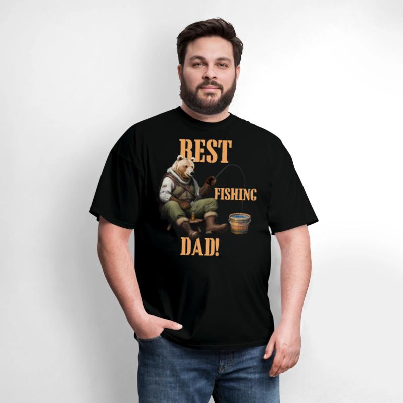 Best Dad Bear fishing 2 in orange