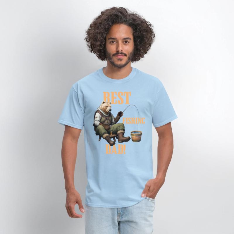 Best Dad Bear fishing 2 in orange