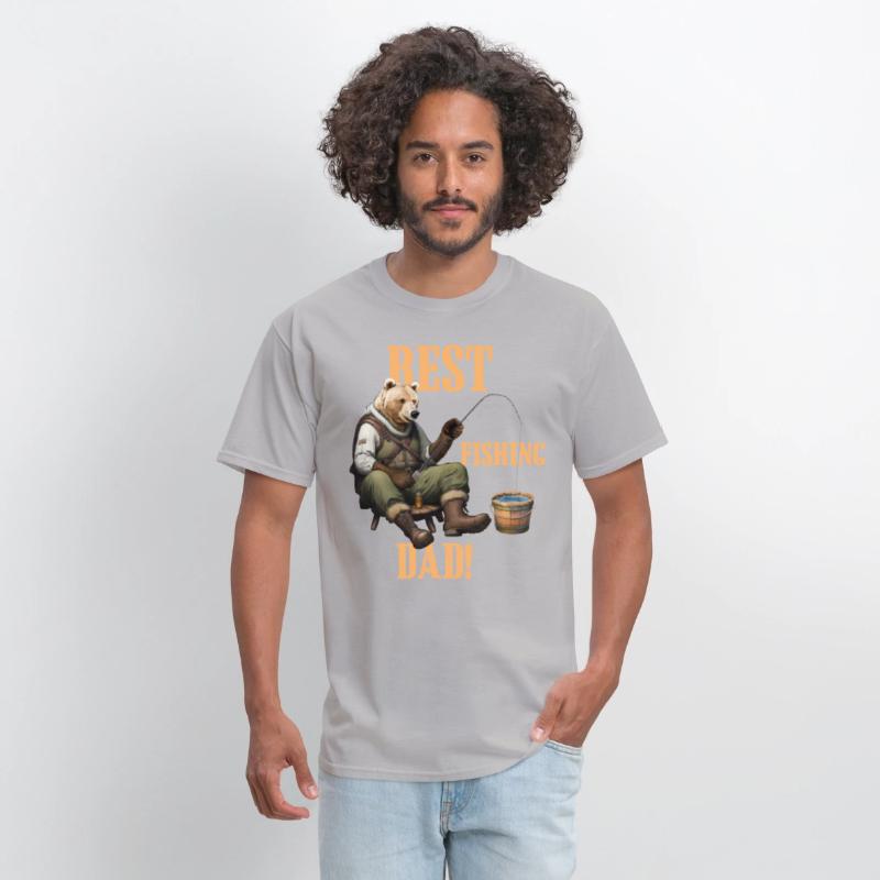 Best Dad Bear fishing 2 in orange