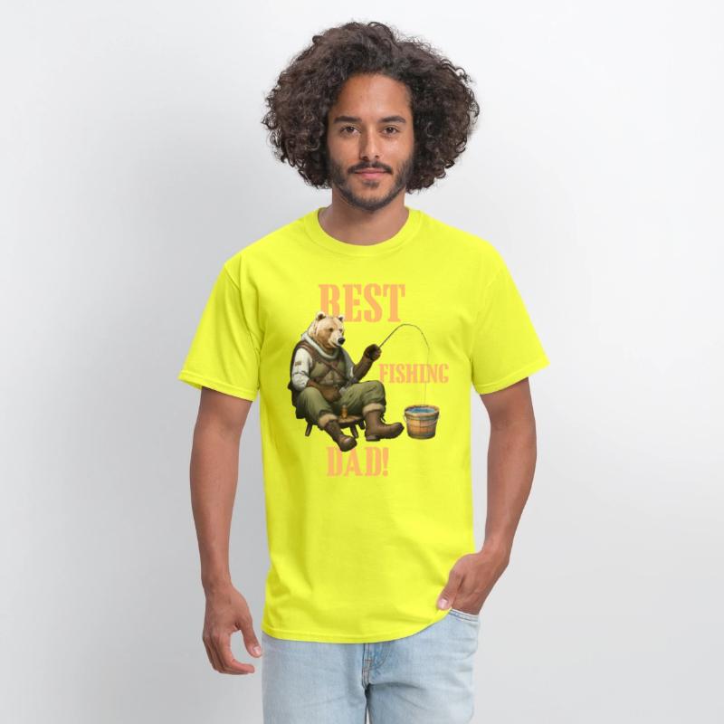 Best Dad Bear fishing 2 in orange