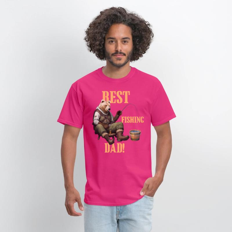 Best Dad Bear fishing 2 in orange