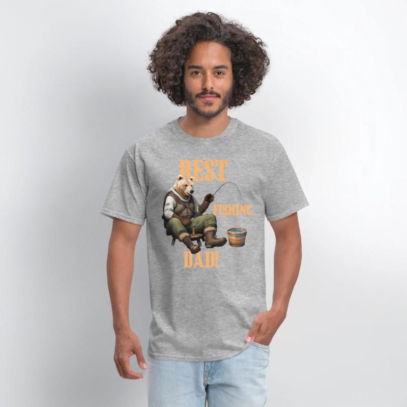 Best Dad Bear fishing 2 in orange