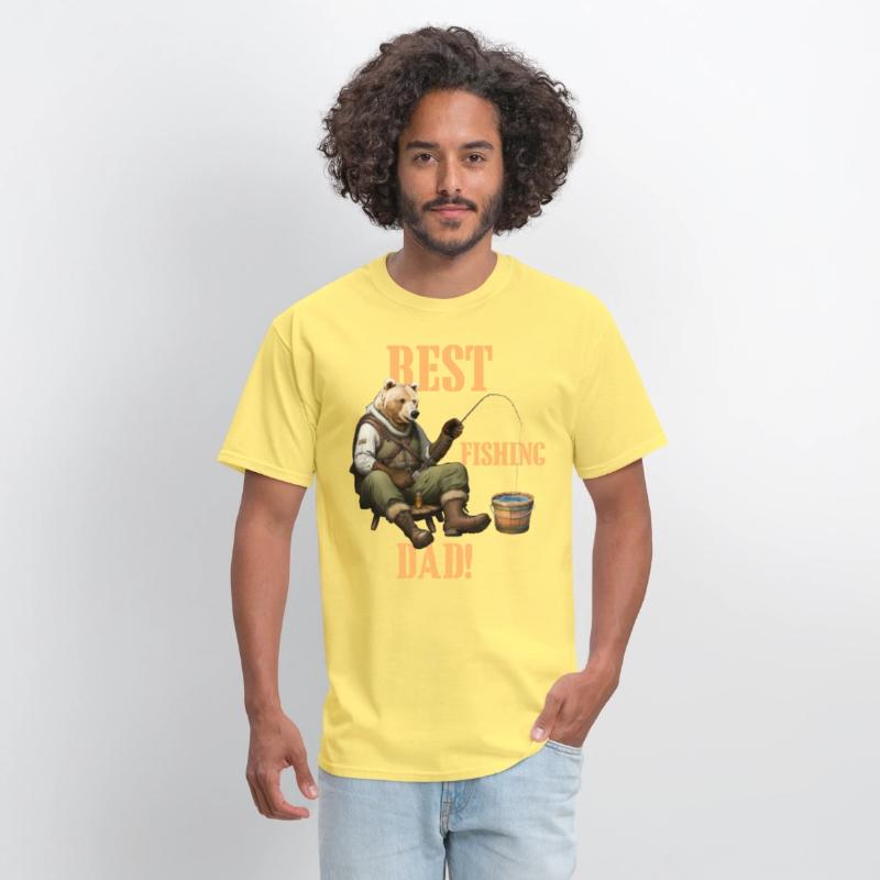 Best Dad Bear fishing 2 in orange