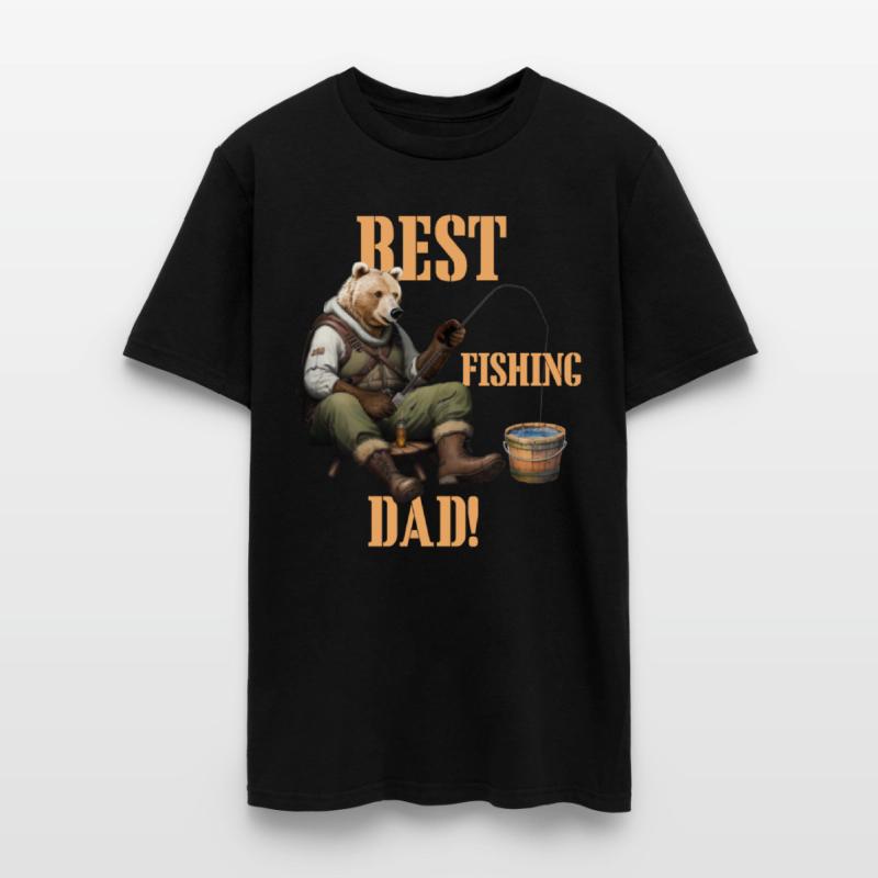 Best Dad Bear fishing 2 in orange