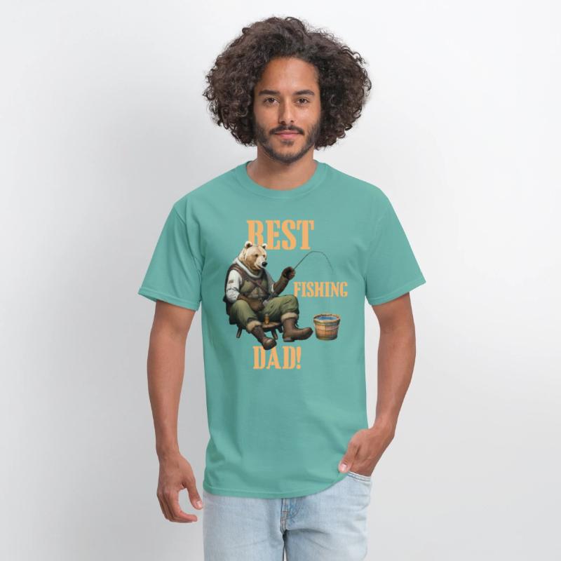 Best Dad Bear fishing 2 in orange