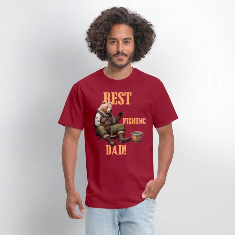 Best Dad Bear fishing 2 in orange
