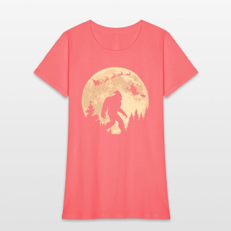 Best Xmas Funny Bigfoot Santa Claus Witch Moon