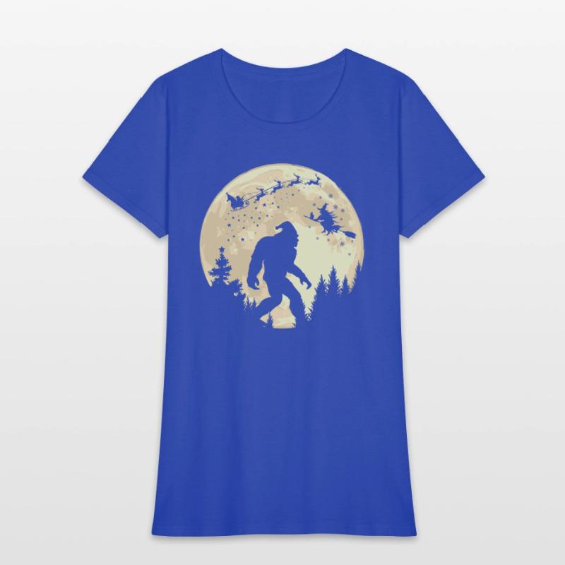 Best Xmas Funny Bigfoot Santa Claus Witch Moon