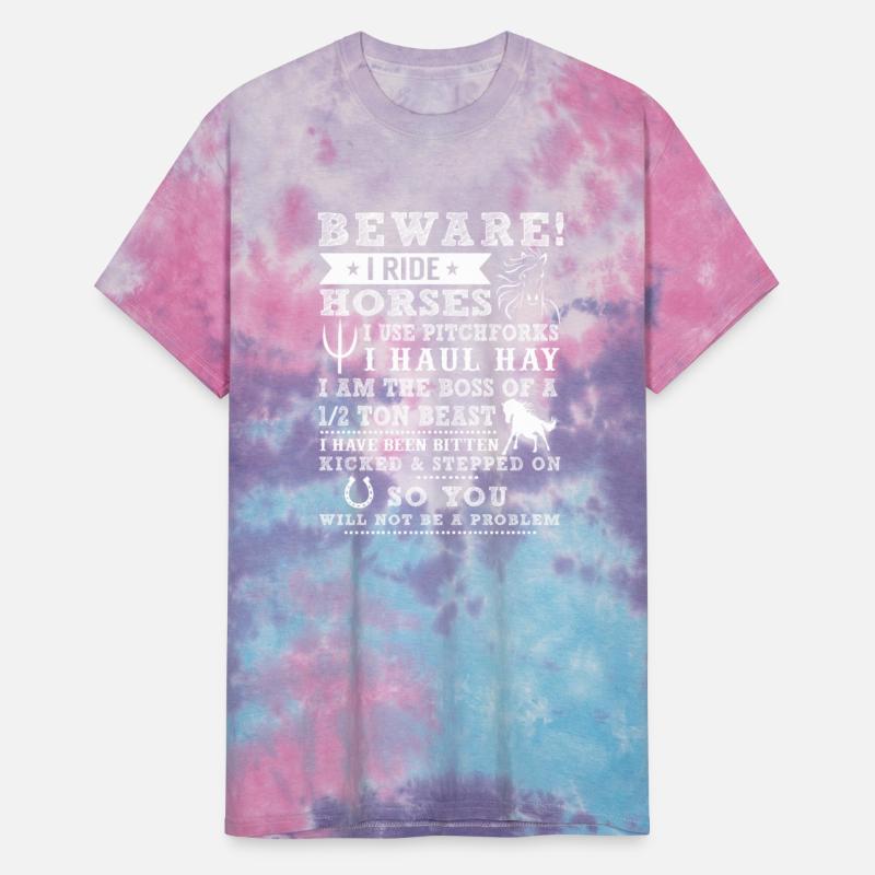 Beware I ride Horses Funny Shirt for Horses Lovers