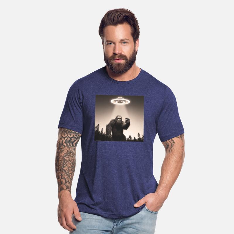 Bigfoot in selfie mode with UFOs