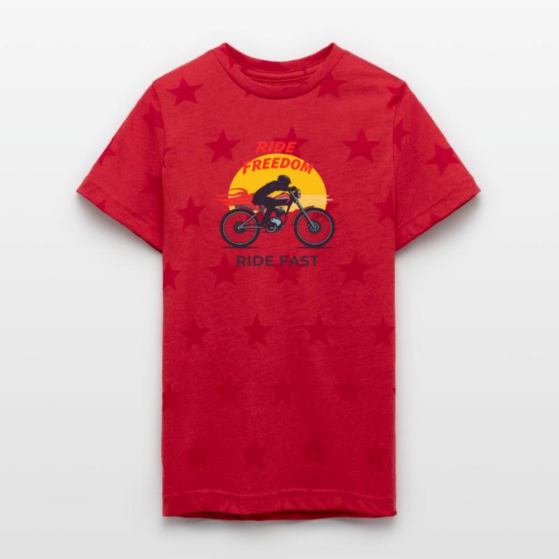 bike silhouette with colorful motion trails