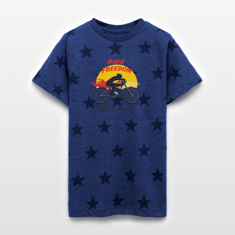 bike silhouette with colorful motion trails