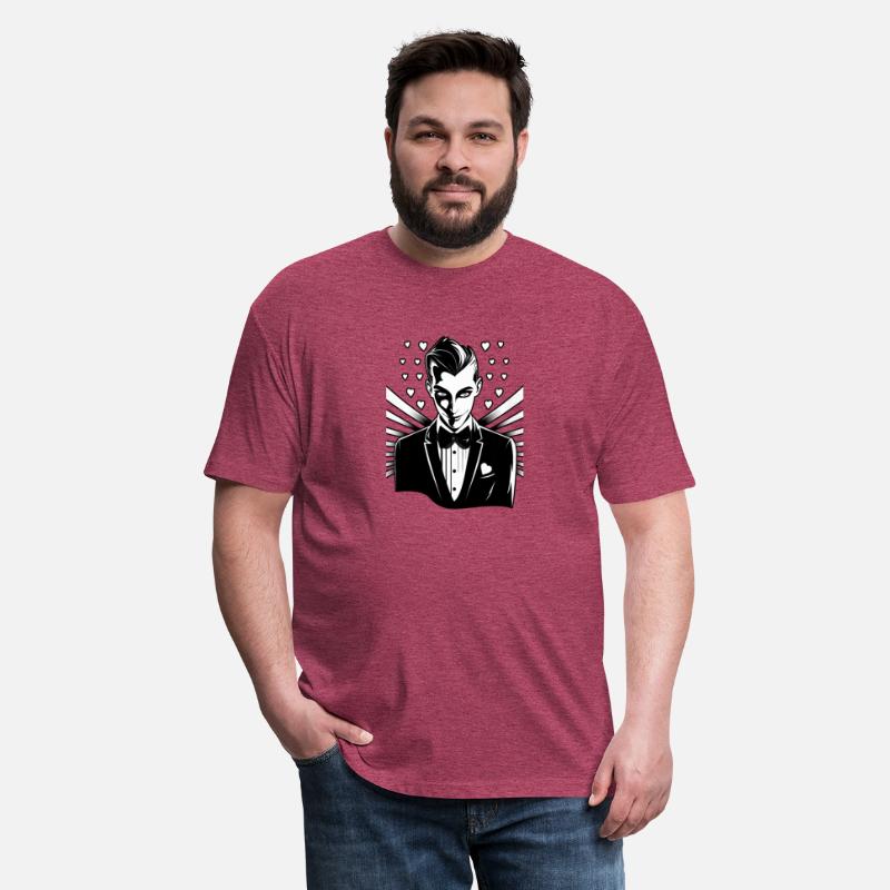 Black Suit Man with Hearts