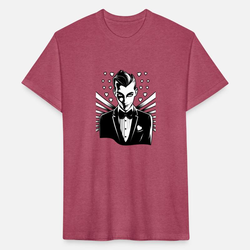 Black Suit Man with Hearts