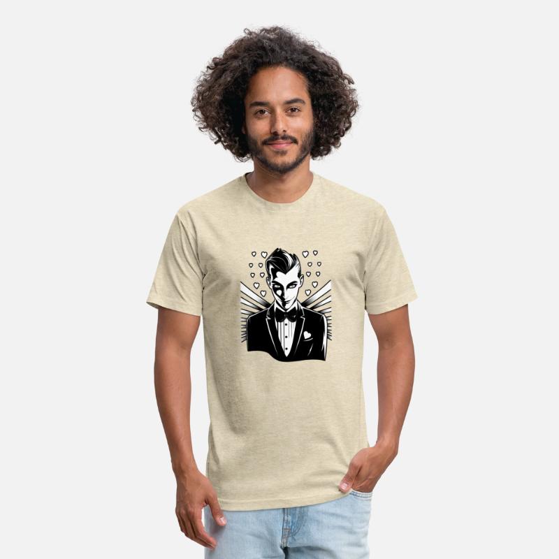 Black Suit Man with Hearts