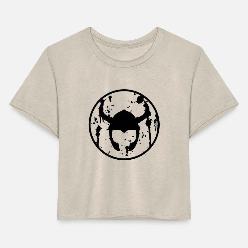 blood spattered viking helmet