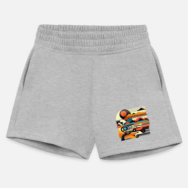 Bold Retro-Futuristic Landscape Shirt