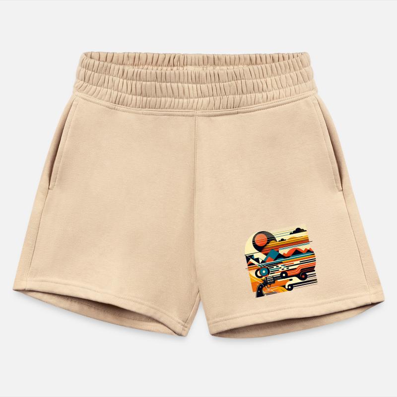 Bold Retro-Futuristic Landscape Shirt