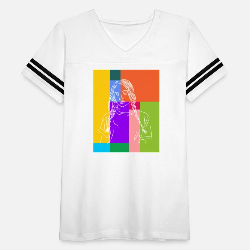 Braided Girl Color Blocks