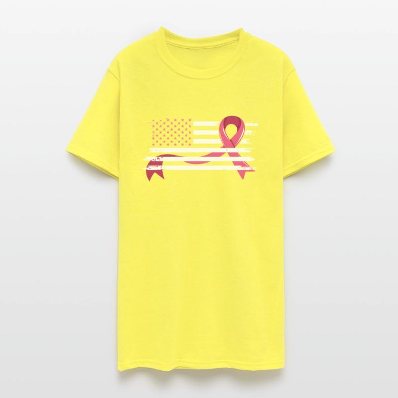 Breast Cancer Awareness American Flag Pink Ribbon