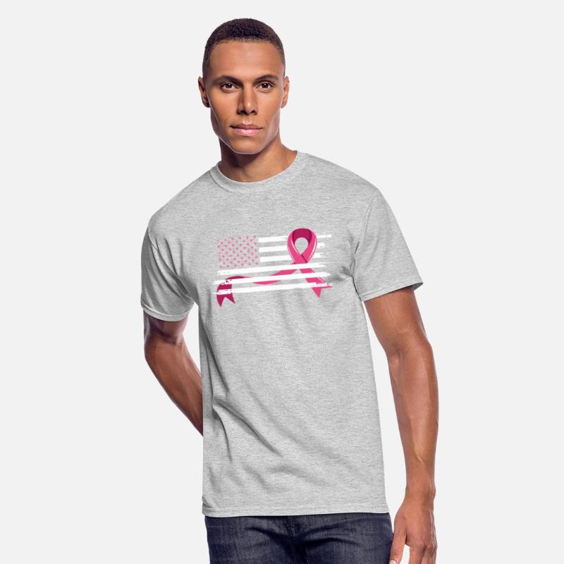 Breast Cancer Awareness American Flag Pink Ribbon