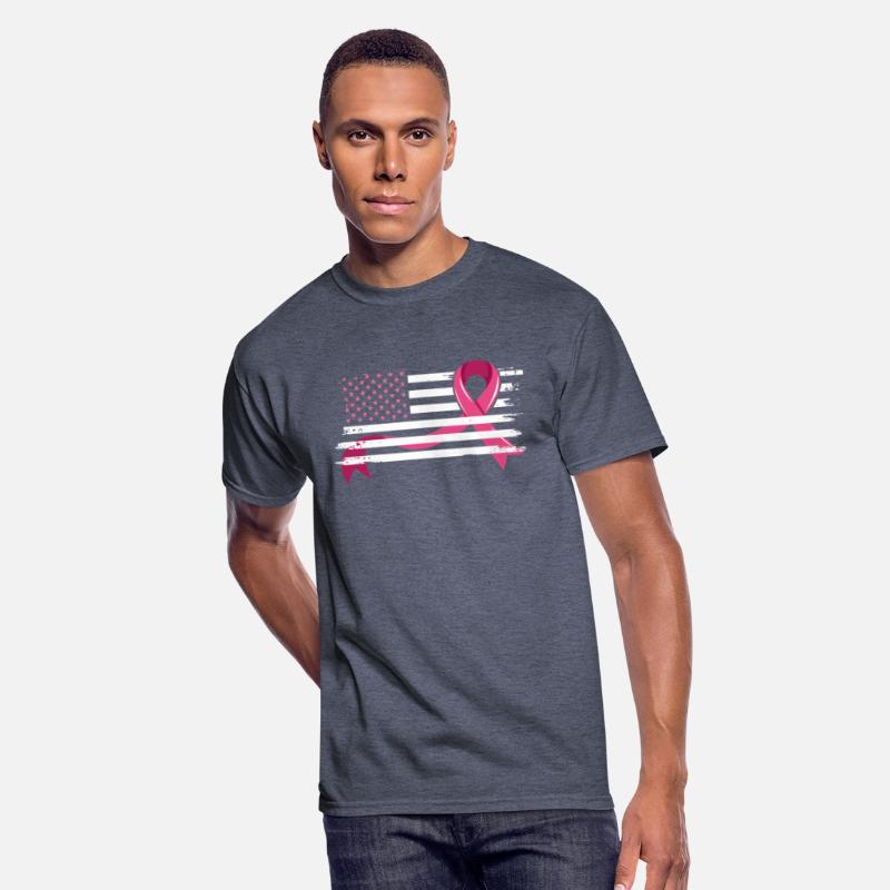 Breast Cancer Awareness American Flag Pink Ribbon