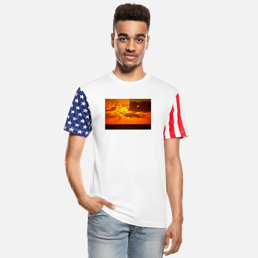 brilliant shining sun behind clouds rises