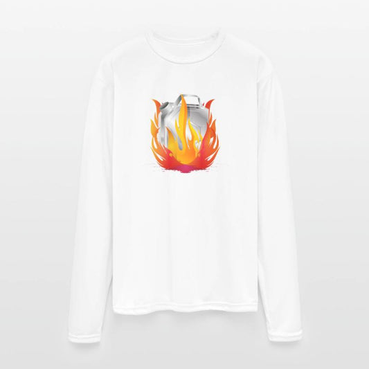 Burning chrome gas can in retro style