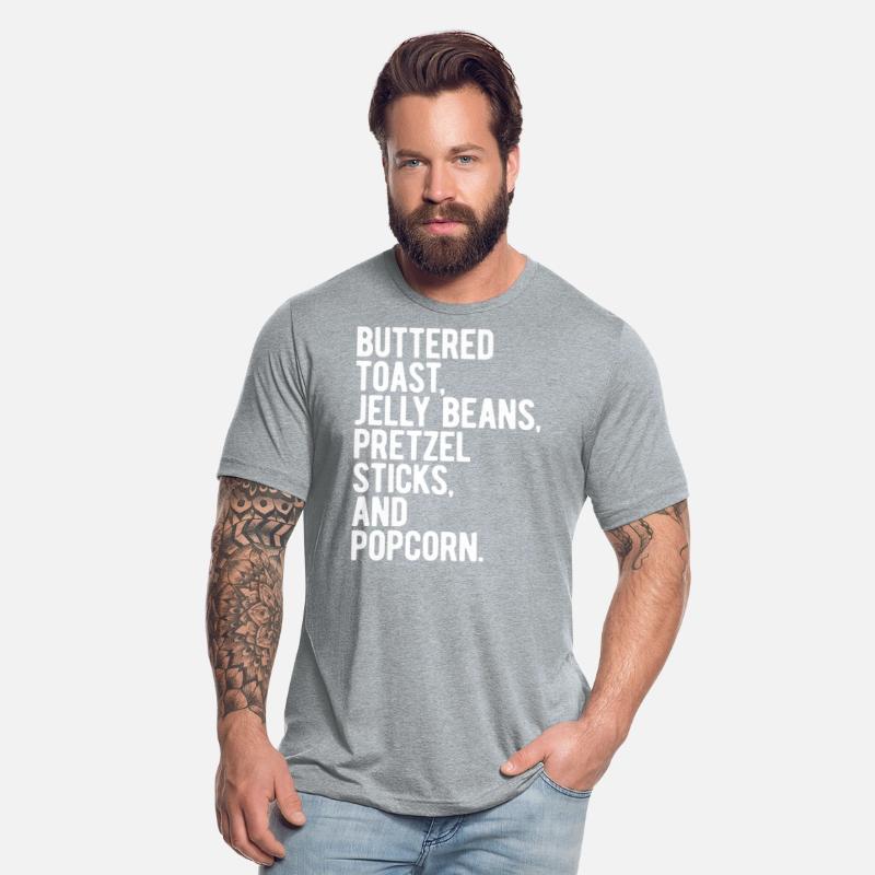 Buttered Toast Jelly Beans Pretzel Sticks Popcorn