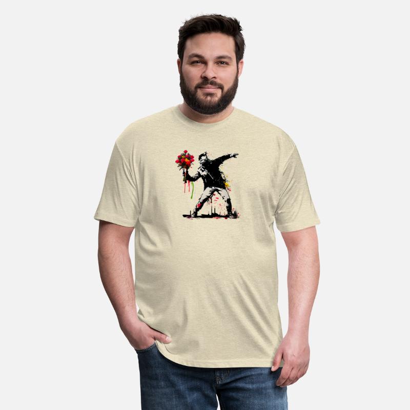 Captivating Banksy-Inspired Artwork: Man Flowers o