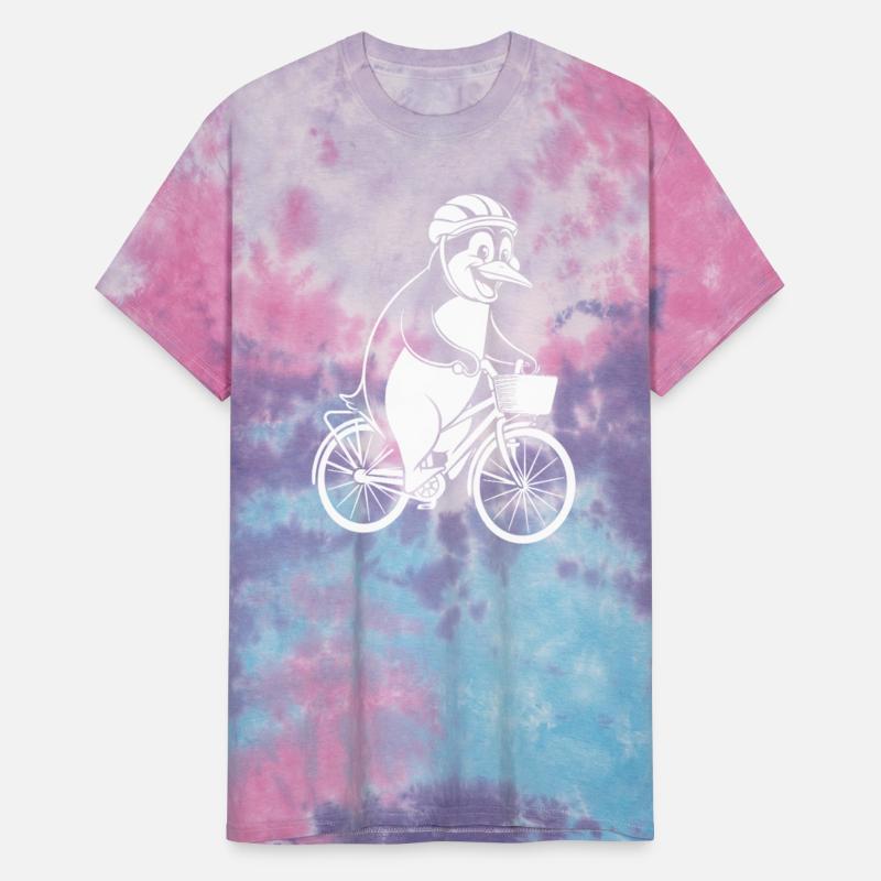 Cheerful Penguin Riding a Bicycle with Helmet