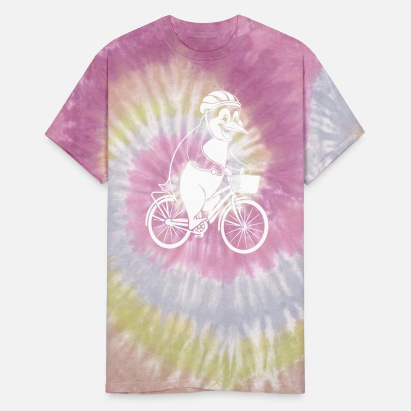 Cheerful Penguin Riding a Bicycle with Helmet